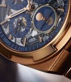 independent watchmaker Vacheron Constantin Overseas Perpetual Calendar Ultra-Thin Skeleton 4300V/120R-B642 Rose Gold preowned watch at A Collected Man London