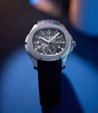 luxury rare pre-owned Patek Philippe Aquanaut Travel Time 5164A-001 Stainless Steel preowned watch at A Collected Man London
