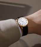 on the wrist Patek Philippe Minute Repeater 3979J Yellow Gold preowned watch at A Collected Man London
