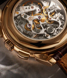 caseback Patek Philippe Perpetual Calendar Chronograph 5970R Rose Gold preowned watch at A Collected Man London