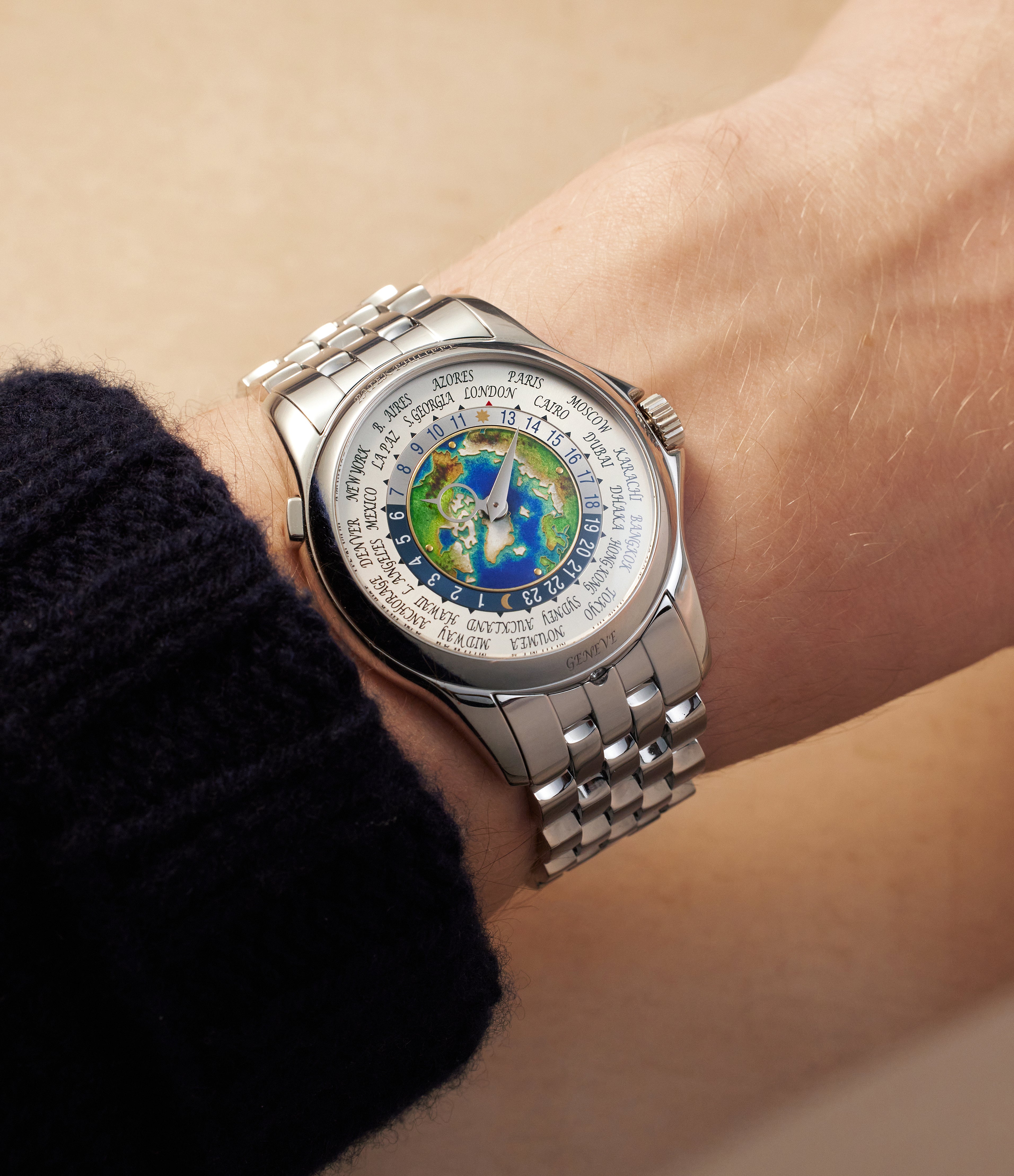 Patek Philippe World Time Cloisonne Patek Philippe pre owned watch A COLLECTED MAN