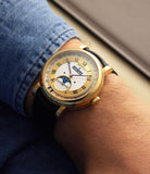 on wrist collect Roger W. Smith Series 4  Yellow Gold preowned watch at A Collected Man London