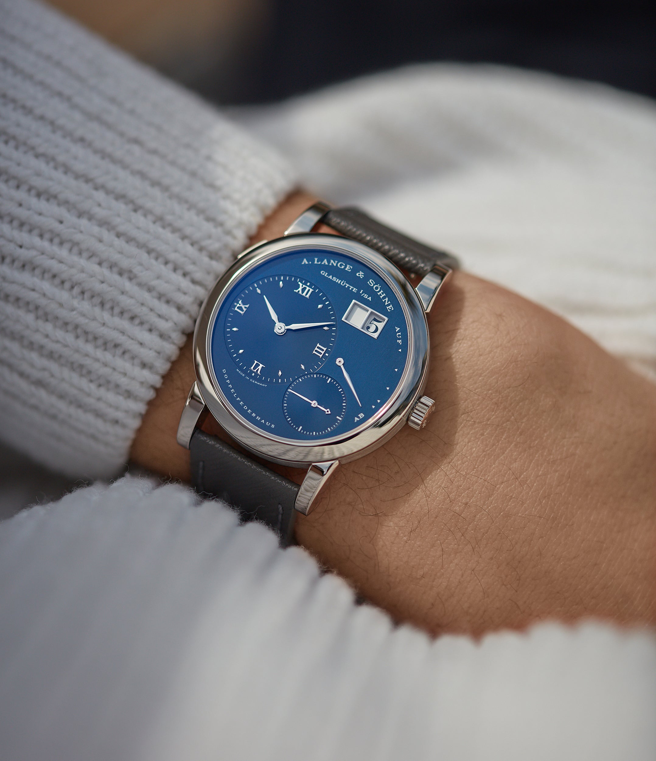 Buy A. Lange Sohne Lange 1 Blue dial white gold A COLLECTED MAN
