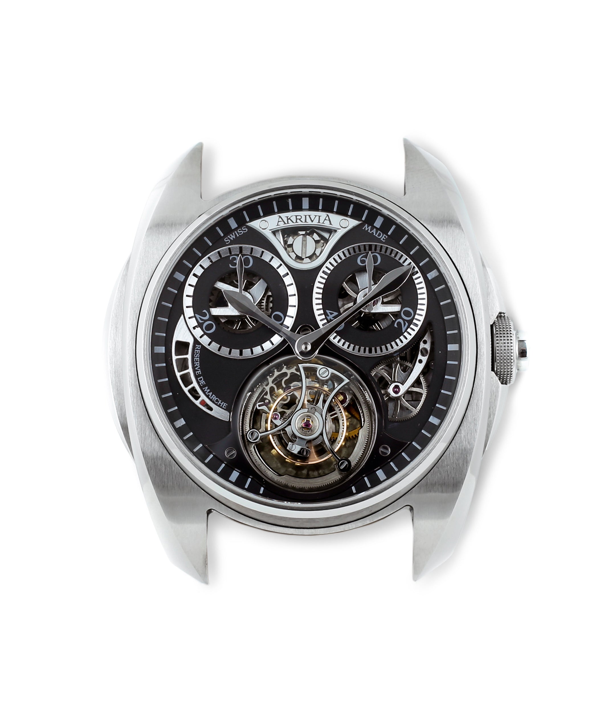 Buy AkriviA Tourbillon Chronograph Monopusher steel watch A
