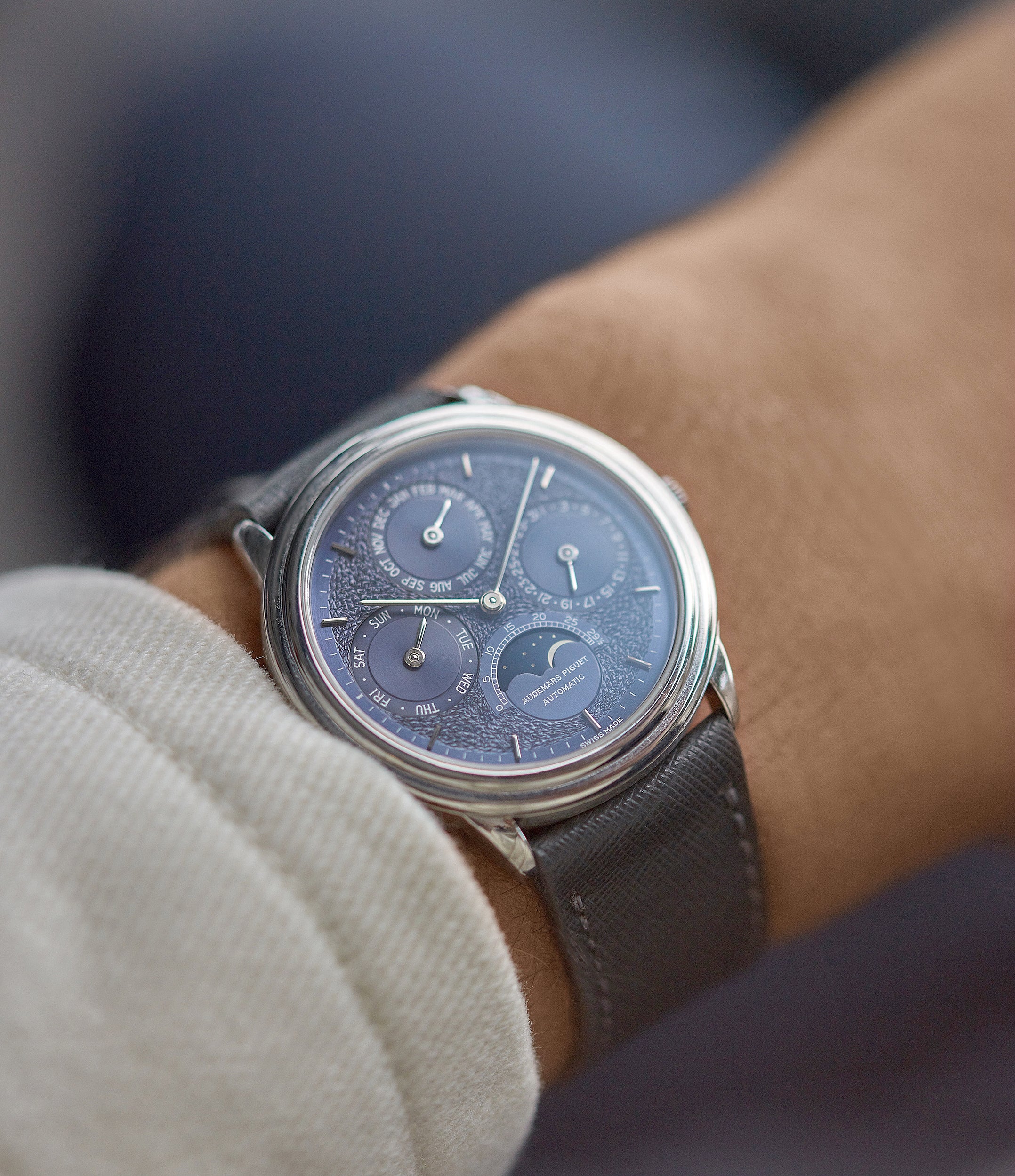Audemars Piguet blue dial vintage Perpetual Calendar platinum