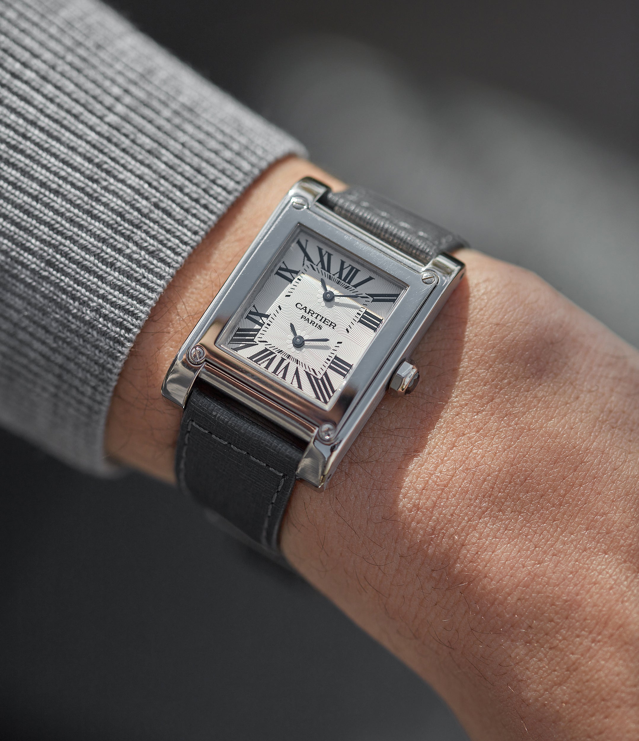Cartier Tank Vis CPCP Dual Time Buy rare Cartier watch A