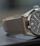 Buy saffiano quality watch strap in polished taupe taupe from A Collected Man London, in short or regular lengths. We are proud to offer these hand-crafted watch straps, thoughtfully made in Europe, to suit your watch. Available to order online for worldwide delivery.