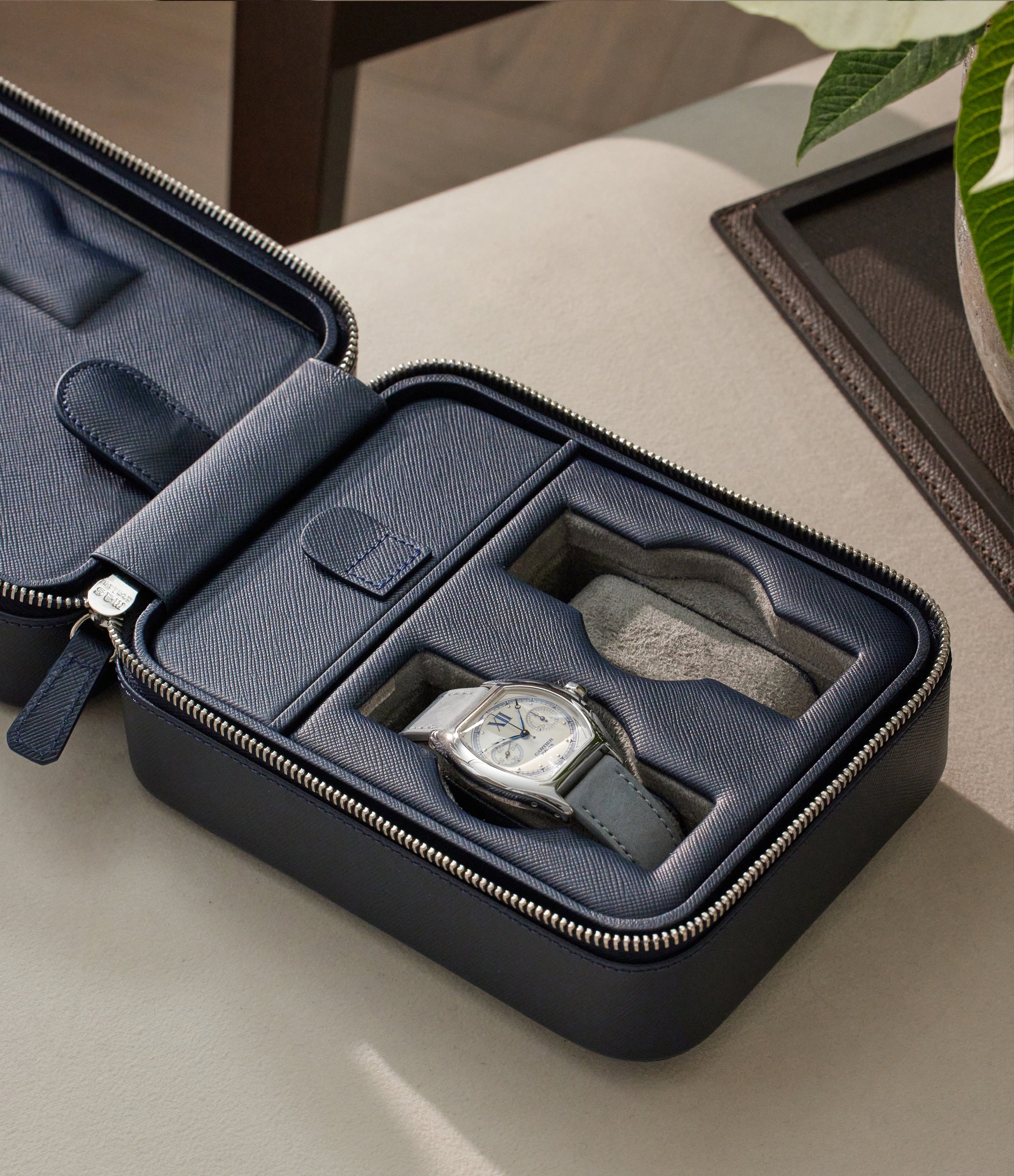 Real leather watch box outlet