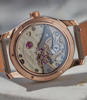 hand-made Calibre 171 Petermann Bédat 1967 Deadbeat Seconds rose gold time-only watch independent watchmakers order official retailer A Collected Man London