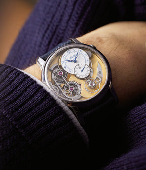 on-wrist selling Romain Gauthier Logical One MON00164 White Gold preowned watch at A Collected Man London