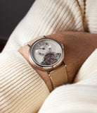 on the wrist Breguet Tourbillon 3450 Platinum & Rose Gold preowned watch at A Collected Man London