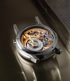 caseback Romain Gauthier Logical One MON00164 White Gold preowned watch at A Collected Man London