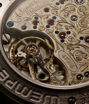 movement shot A. Lange & Söhne 1815 Side Step Wempe 222.049 Platinum preowned watch at A Collected Man London