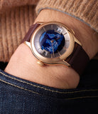 on the wrist Laurent Ferrier Galet Traveller   Red Gold preowned watch at A Collected Man London