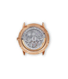 caseback Audemars Piguet Quantième Perpétuel OR2566/002 Rose Gold preowned watch at A Collected Man London