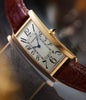 rare Cartier Tank Cintrée 2718 Yellow Gold preowned watch at A Collected Man London