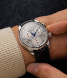 on the wrist F. P. Journe Centrigraphe Souverain  Platinum preowned watch at A Collected Man London