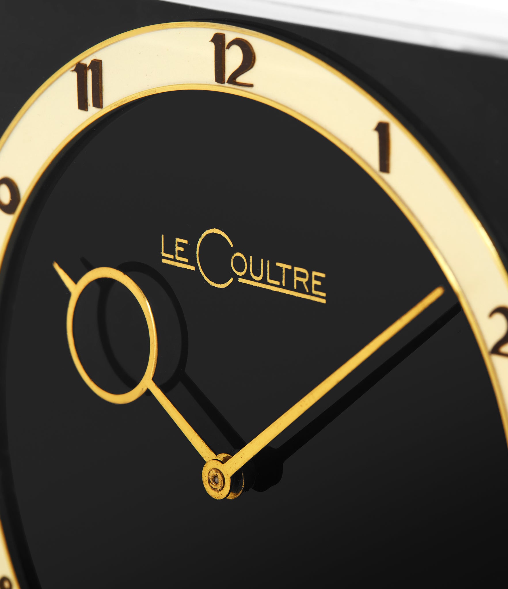 buy LeCoultre rare Modernist Art Deco clock objet d'art at A Collected Man London