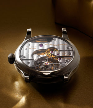 caseback Laurent Ferrier Galet Classic Tourbillon Double Spiral   White Gold preowned watch at A Collected Man London