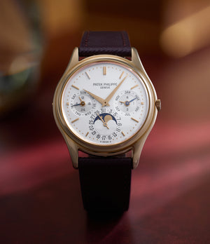selling Patek Philippe Perpetual Calendar 3940 Yellow Gold preowned watch at A Collected Man London
