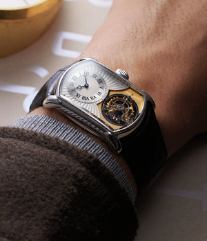 on the wrist Christian Klings Tourbillon  Platinum preowned watch at A Collected Man London