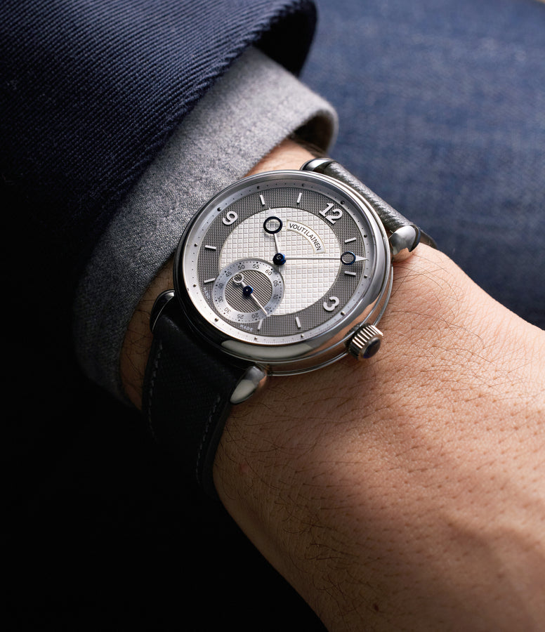 on the wrist Voutilainen Vingt-8  Titanium preowned watch at A Collected Man London