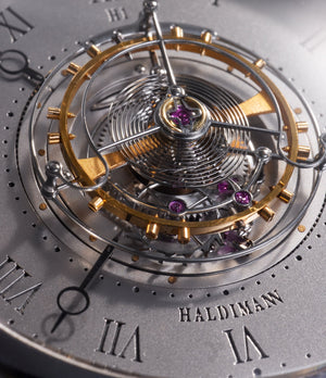 independent watchmaker Haldimann H1 Flying Tourbillon  Platinum preowned watch at A Collected Man London
