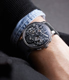 on the wrist MB&F LM Sequential EVO  Zirconium preowned watch at A Collected Man London