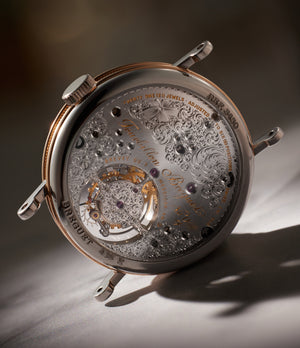 caseback Breguet Tourbillon 3450 Platinum & Rose Gold preowned watch at A Collected Man London