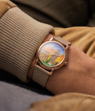 on the wrist Ulysse Nardin San Marco 136-77-9/PISA Yellow Gold preowned watch at A Collected Man London