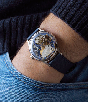 on the wrist Jean-Baptiste Viot Chronometer 00 Prototype  White Gold preowned watch at A Collected Man London