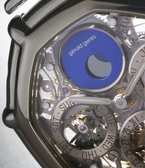 Gerald Genta Perpetual Calendar  Platinum preowned watch at A Collected Man London