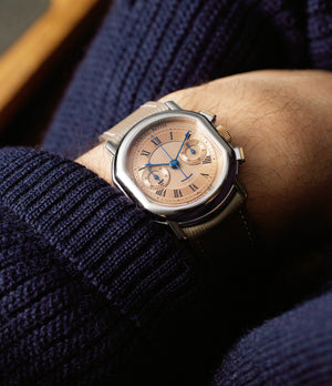 on the wrist Daniel Roth Chronograph C147 White Gold preowned watch at A Collected Man London