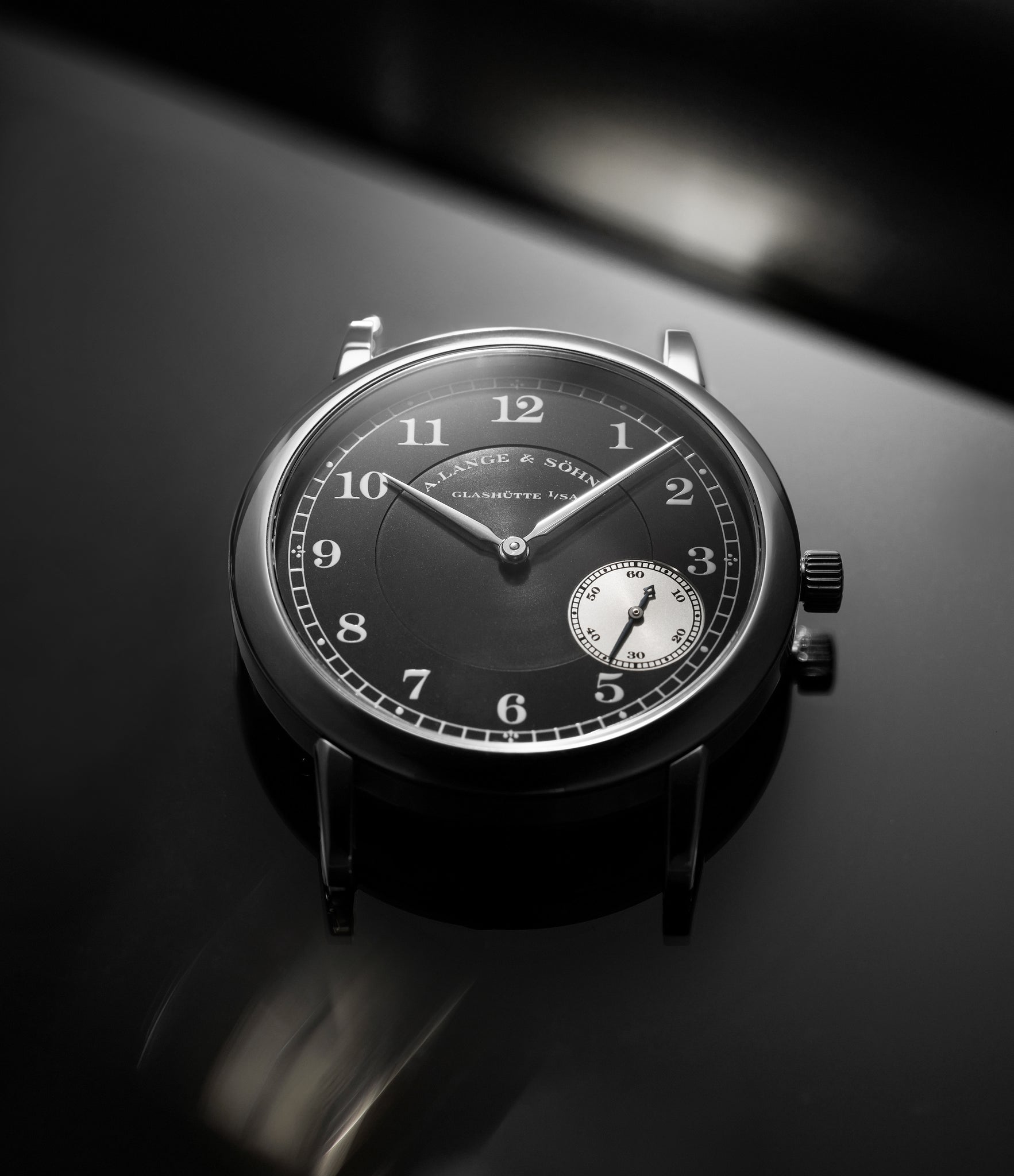 rare A. Lange & Söhne 1815 Side Step Wempe 222.049 Platinum preowned watch at A Collected Man London