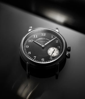 rare A. Lange & Söhne 1815 Side Step Wempe 222.049 Platinum preowned watch at A Collected Man London
