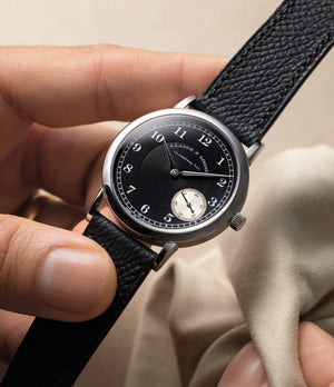 for sale A. Lange & Söhne 1815 Side Step Wempe 222.049 Platinum preowned watch at A Collected Man London