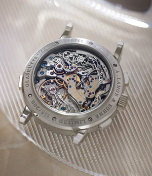 caseback A. Lange & Söhne Datograph Up/Down Lumen 405.034 Platinum preowned watch at A Collected Man London