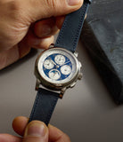 in hand A. Lange & Söhne Handwerkskunst 421.048FE White Gold preowned watch at A Collected Man London