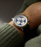 on wrist A. Lange & Söhne Handwerkskunst 421.048FE White Gold preowned watch at A Collected Man London
