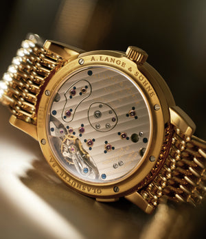caseback A. Lange & Söhne Lange 1 151.021 Yellow Gold preowned watch at A Collected Man London