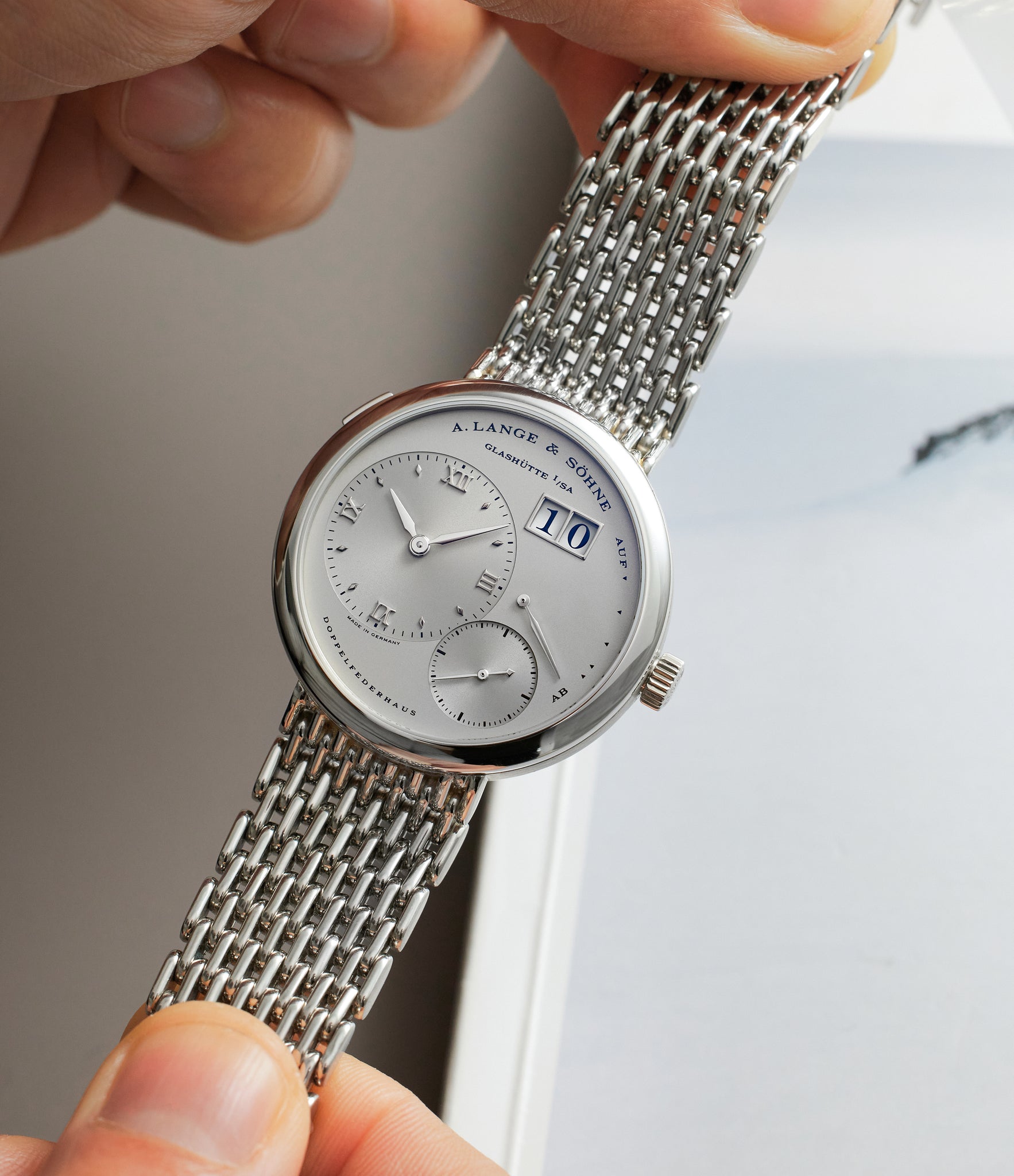 for sale A. Lange & Söhne Lange 1 151.025 Platinum preowned watch at A Collected Man London