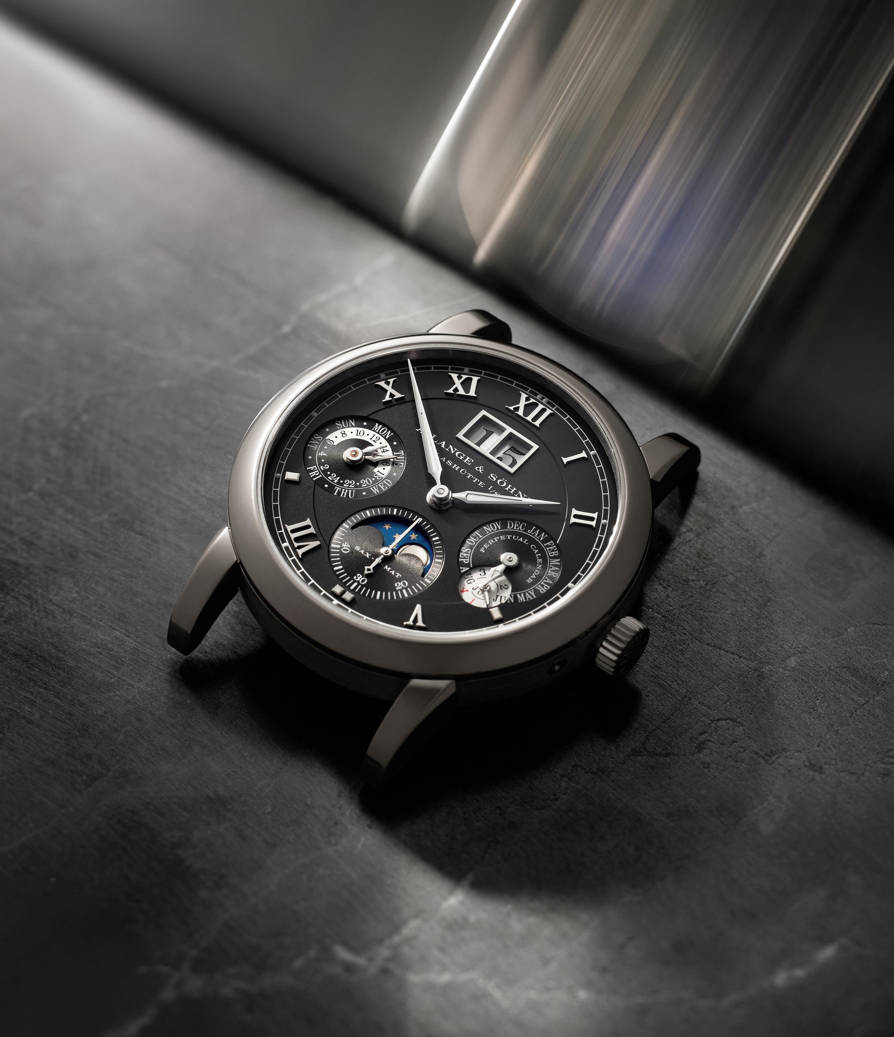 for sale A. Lange & Söhne Langematik Perpetual 310.026 E White Gold preowned watch at A Collected Man London