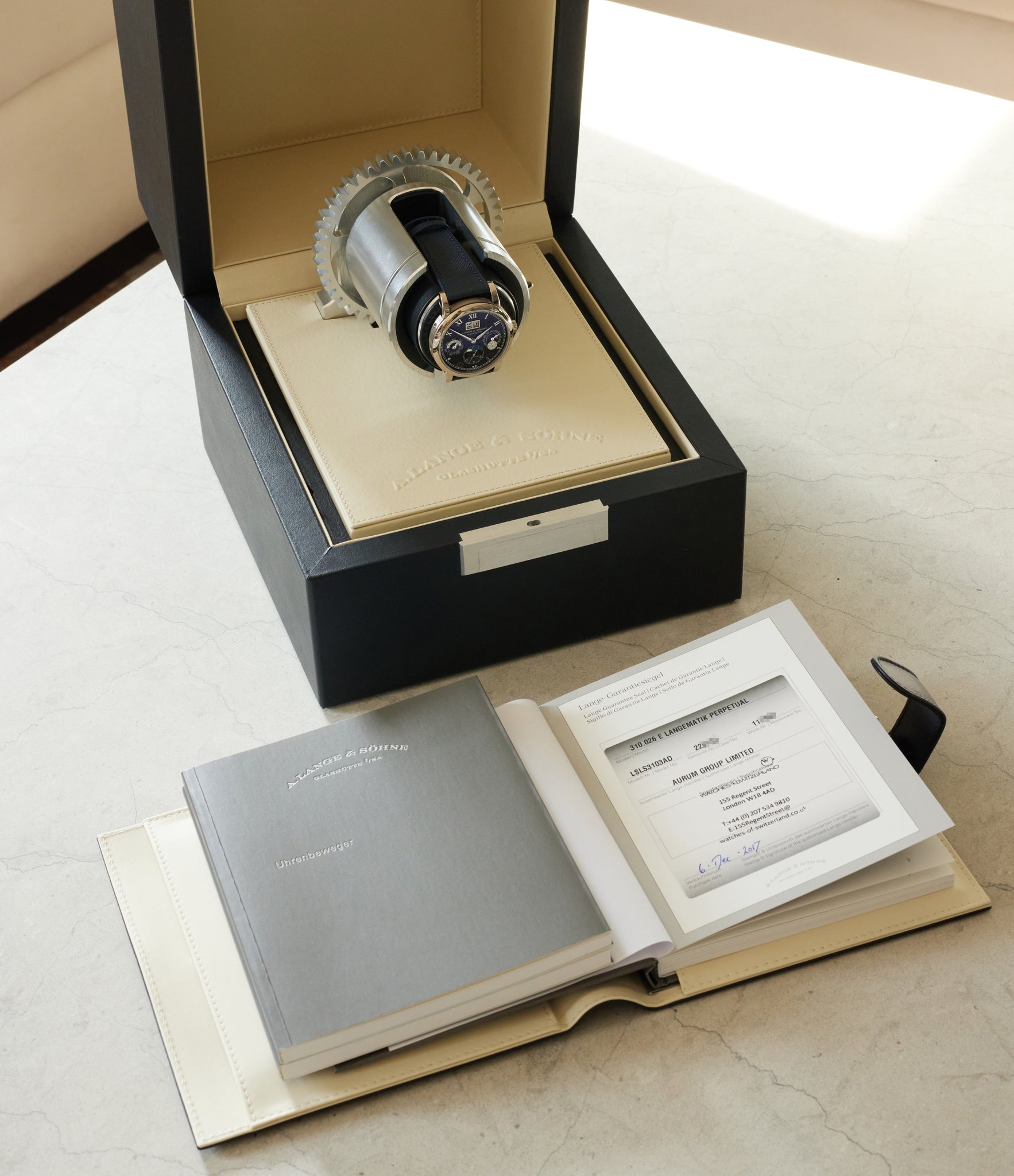 collect A. Lange & Söhne Langematik Perpetual 310.026 E White Gold preowned watch at A Collected Man London