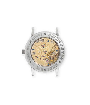 caseback A. Lange & Söhne 1815 Side Step Wempe 222.049 Platinum preowned watch at A Collected Man London