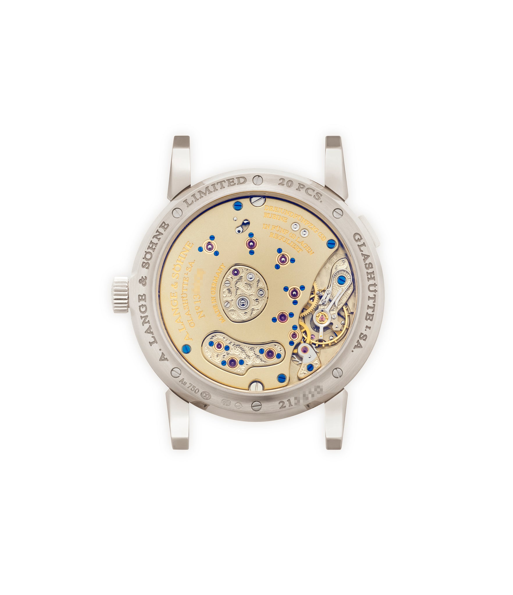 caseback A. Lange & Söhne Lange 1 101.050  preowned watch at A Collected Man London