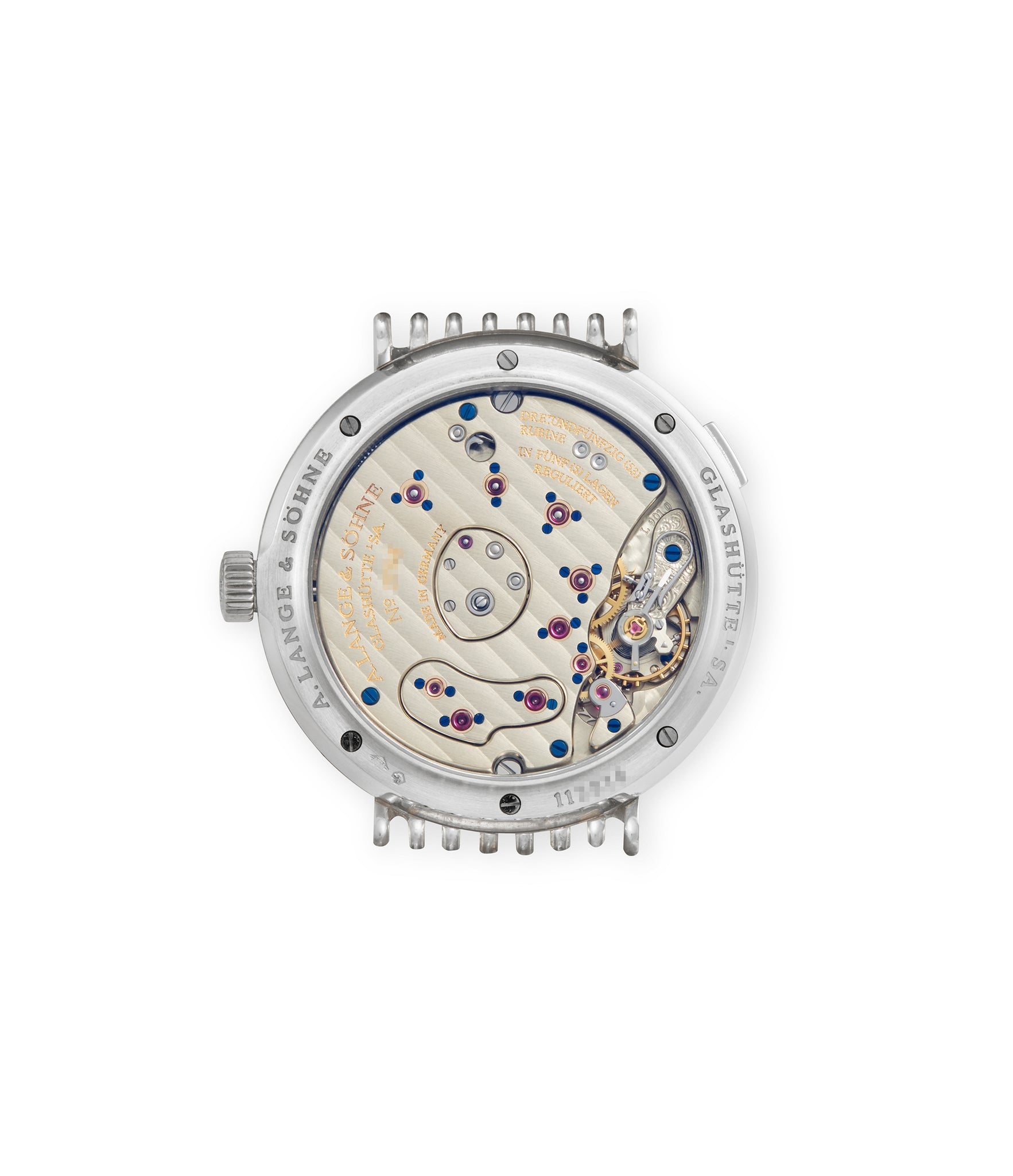caseback A. Lange & Söhne Lange 1 151.025 Platinum preowned watch at A Collected Man London