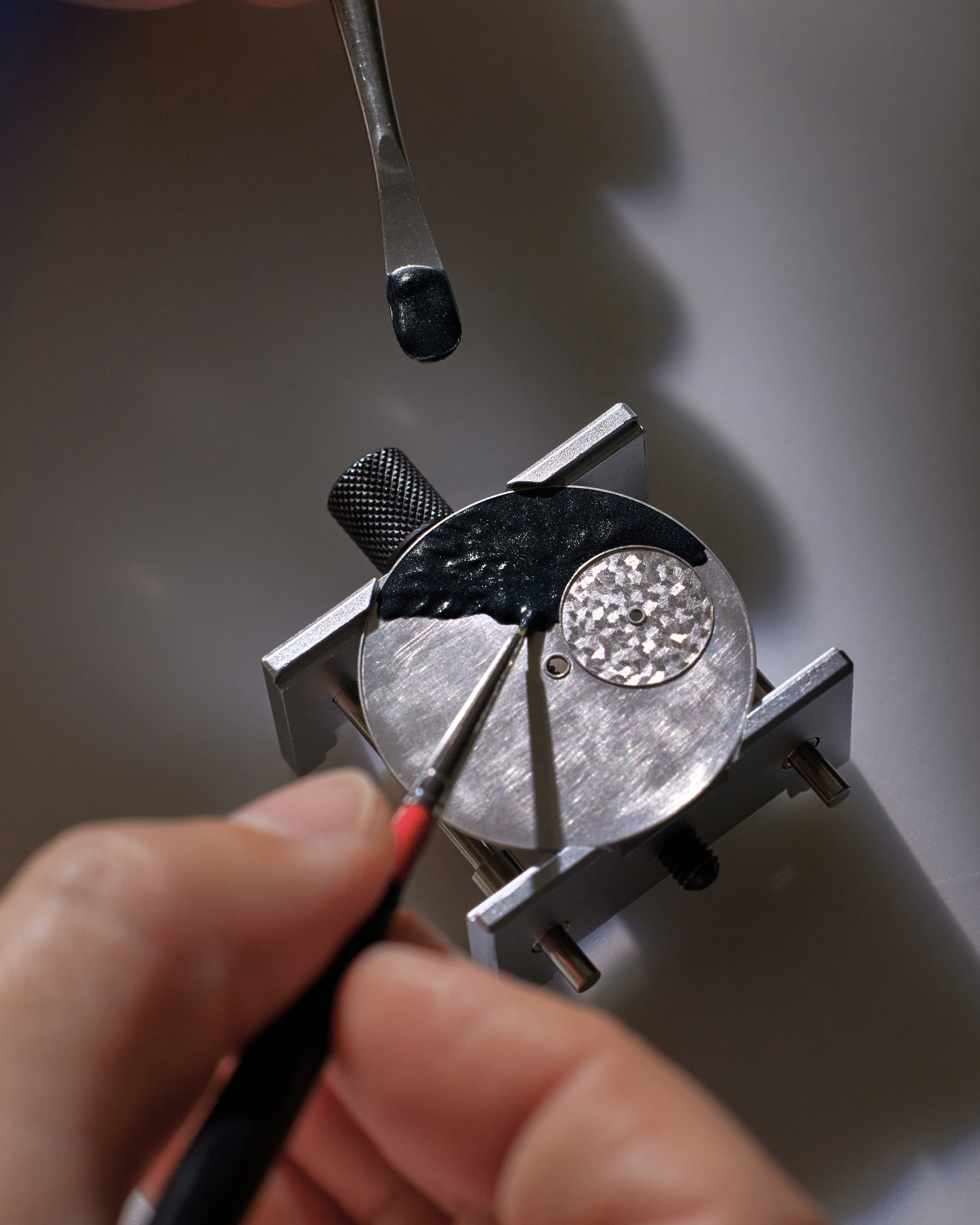 Dial base | Read In practice: Enamel dials at Émailleurs de la Cité | A Collected Man articles