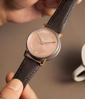Rose & White Gold Andersen Genève Date Discrete   preowned watch at A Collected Man London