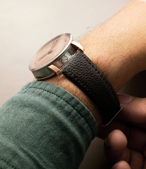 on the wrist Andersen Genève Date Discrete  Rose & White Gold preowned watch at A Collected Man London