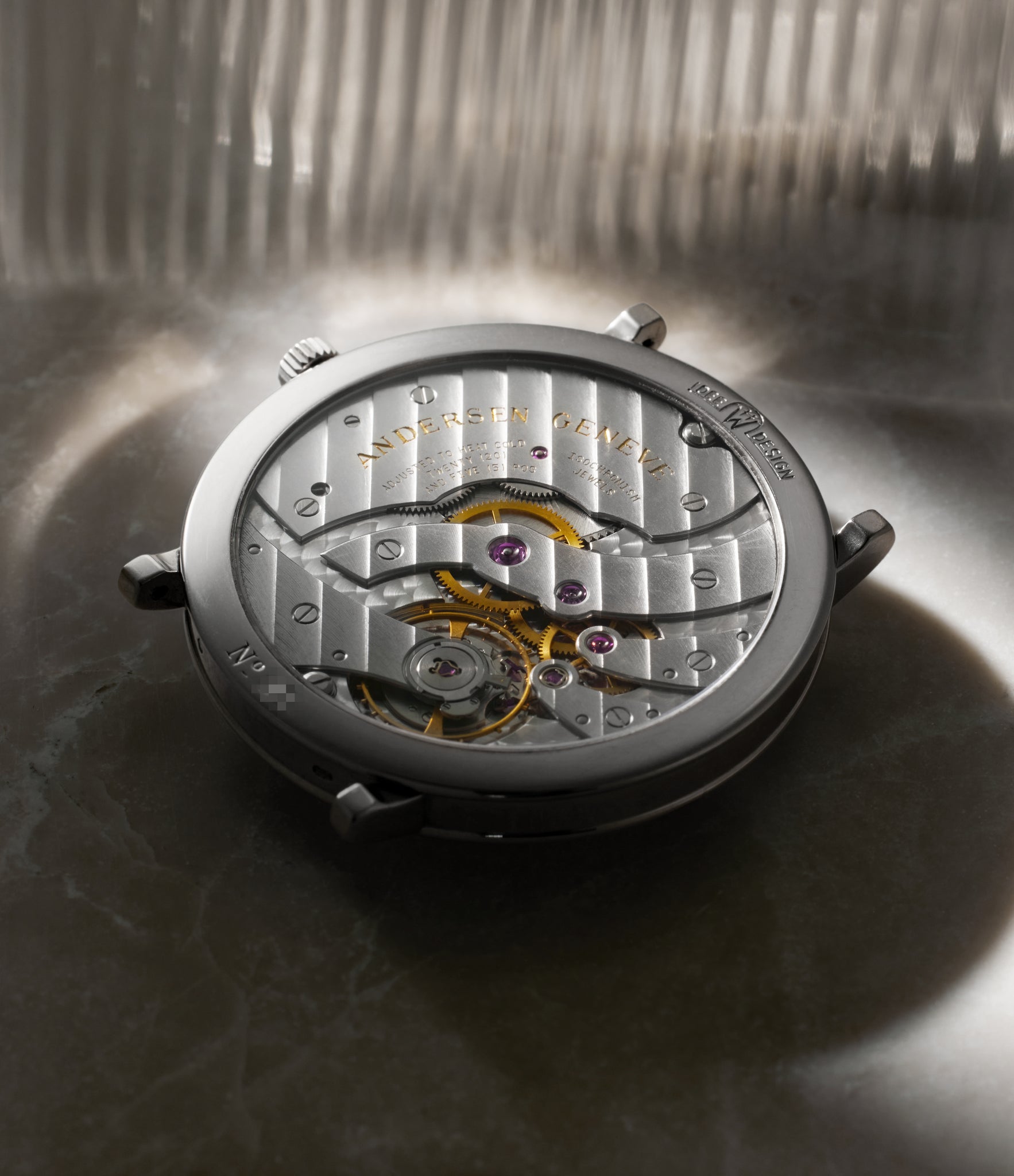 caseback Andersen Genève Jour et Nuit 573 White Gold preowned watch at A Collected Man London